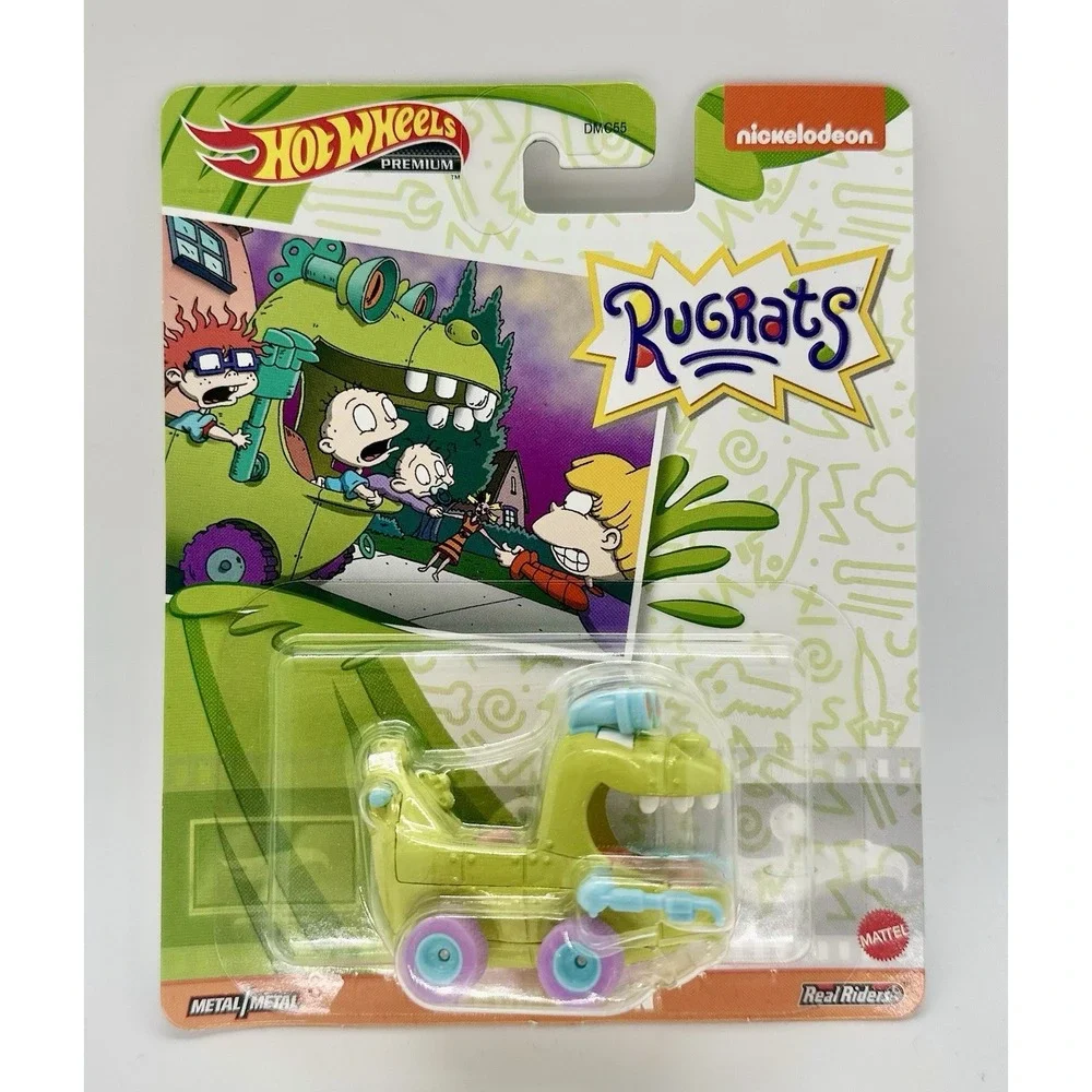 Hot Wheels Rugrats Reptar Lot Character Car & Premium Real Riders Nickelodeon
